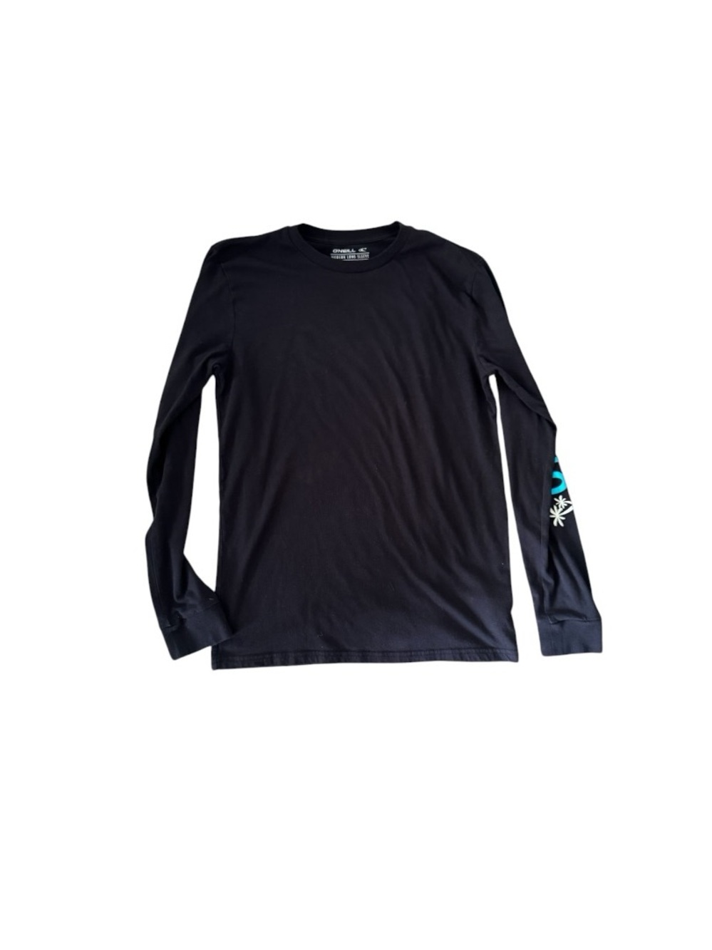 O'Neill Black Modern Long Sleeve Tee with White Neckprint